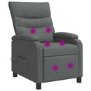 Massage Lænestol Mørkegrå Stof