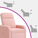 Recliner Lyserød Bouclé