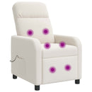 Massage Lænestol Cremefarvet Bouclé