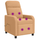 Massage Lænestol Beige Bouclé
