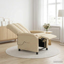 Massage Lænestol Cremefarvet Stof