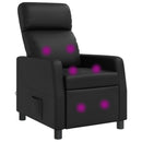 Massage Lænestol Sort Kunstlæder