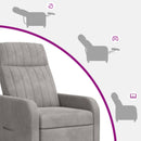 Recliner Lysegrå Velour (V)
