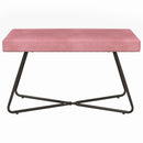 bænk Ensfarvet Lyserød 80 x 40 x 45 cm Velour