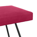 bænk Ensfarvet Vinrød 80 x 40 x 45 cm Velour