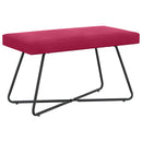 bænk Ensfarvet Vinrød 80 x 40 x 45 cm Velour