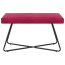 bænk Ensfarvet Vinrød 80 x 40 x 45 cm Velour