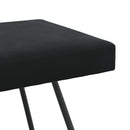 bænk Ensfarvet Sort 80 x 40 x 45 cm Velour