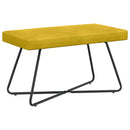 bænk Ensfarvet Gul 80 x 40 x 45 cm Velour