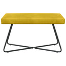 bænk Ensfarvet Gul 80 x 40 x 45 cm Velour