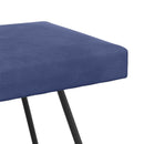 bænk Ensfarvet Politi blå 80 x 40 x 45 cm Velour