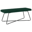 bænk Ensfarvet Mørkegrøn 110 x 40 x 45 cm Velour