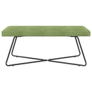 bænk Ensfarvet Lys grøn 110 x 40 x 45 cm Velour