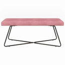 bænk Ensfarvet Lyserød 110 x 40 x 45 cm Velour