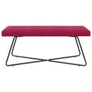 bænk Ensfarvet Vinrød 110 x 40 x 45 cm Velour