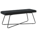 bænk Ensfarvet Sort 110 x 40 x 45 cm Velour