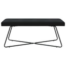 bænk Ensfarvet Sort 110 x 40 x 45 cm Velour