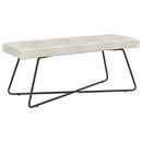 bænk Ensfarvet Cremefarvet 110 x 40 x 45 cm Velour
