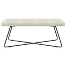bænk Ensfarvet Cremefarvet 110 x 40 x 45 cm Velour