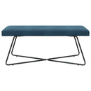 bænk Ensfarvet Blå 110 x 40 x 45 cm Velour