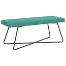 bænk Ensfarvet Turkis 110 x 40 x 45 cm Velour