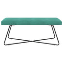 bænk Ensfarvet Turkis 110 x 40 x 45 cm Velour