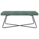 bænk Ensfarvet Havgrøn 110 x 40 x 45 cm Velour