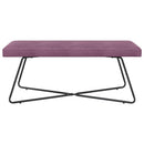 bænk Ensfarvet Lilla 110 x 40 x 45 cm Velour