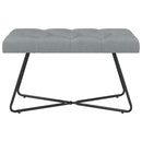 Bænk med knap tufting Lysegrå 80 x 40 x 46 cm Stof