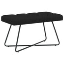 Bænk med knap tufting Sort 80 x 40 x 46 cm Stof