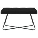 Bænk med knap tufting Sort 80 x 40 x 46 cm Stof