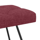 Bænk med knap tufting Vinrød 80 x 40 x 46 cm Stof