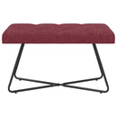 Bænk med knap tufting Vinrød 80 x 40 x 46 cm Stof