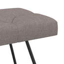 Bænk med knap tufting Gråbrun 80 x 40 x 46 cm Stof