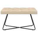Bænk med knap tufting Cremefarvet 80 x 40 x 46 cm Stof