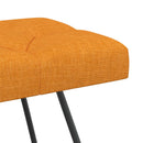 Bænk med knap tufting Mørk Gul 80 x 40 x 46 cm Stof