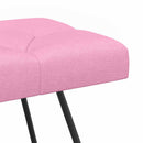 Bænk med knap tufting Lyserød 80 x 40 x 46 cm Stof
