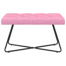 Bænk med knap tufting Lyserød 80 x 40 x 46 cm Stof