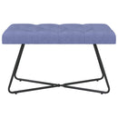 Bænk med knap tufting Jeans blå 80 x 40 x 46 cm Stof