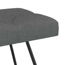 Bænk med knap tufting Mørkegrå 110 x 40 x 46 cm Stof