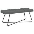 Bænk med knap tufting Mørkegrå 110 x 40 x 46 cm Stof