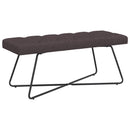 Bænk med knap tufting Mørk Brun 110 x 40 x 46 cm Stof