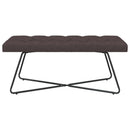 Bænk med knap tufting Mørk Brun 110 x 40 x 46 cm Stof