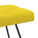 Bænk med knap tufting Lys Gul 110 x 40 x 46 cm Stof