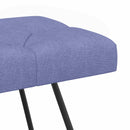 Bænk med knap tufting Jeans blå 110 x 40 x 46 cm Stof