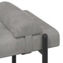 Knappet bænk med puder med pude Lysegrå 110 x 40 x 46 cm Velour