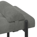 Knappet bænk med puder Mørkegrå 110 x 40 x 46 cm Velour