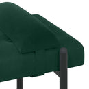 Knappet bænk med puder Mørkegrøn 110 x 40 x 46 cm Velour