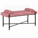 Knappet bænk med puder med pude Lyserød 110 x 40 x 46 cm Velour