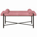 Knappet bænk med puder med pude Lyserød 110 x 40 x 46 cm Velour
